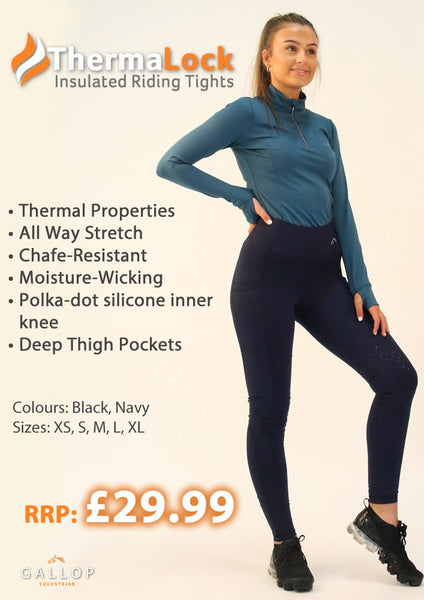 GALLOP High-Waist Pocket ‘Therma-Lock’ Silicone Knee Tights