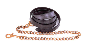 Heritage English Leather Lead & Brass Chain