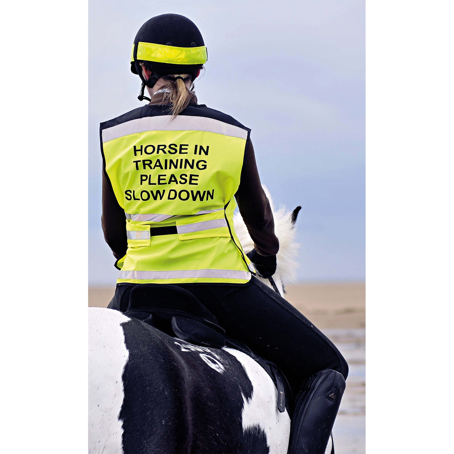 Equisafety Air Waistcoat " Horse In Training Please Slow Dow"