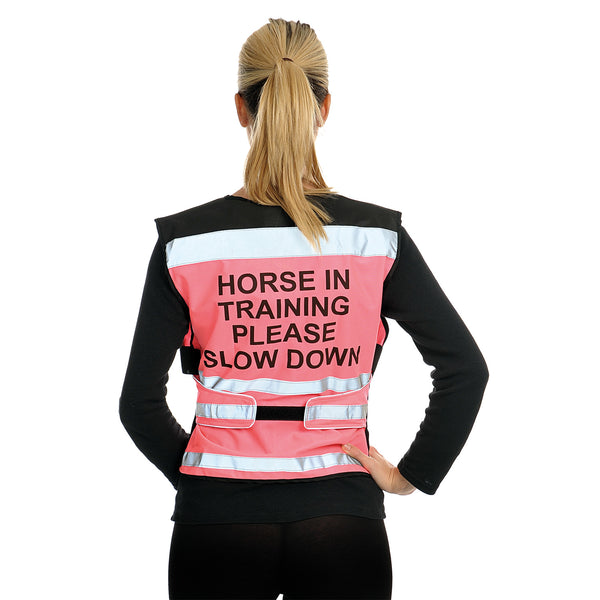 Equisafety Air Waistcoat " Horse In Training Please Slow Dow"