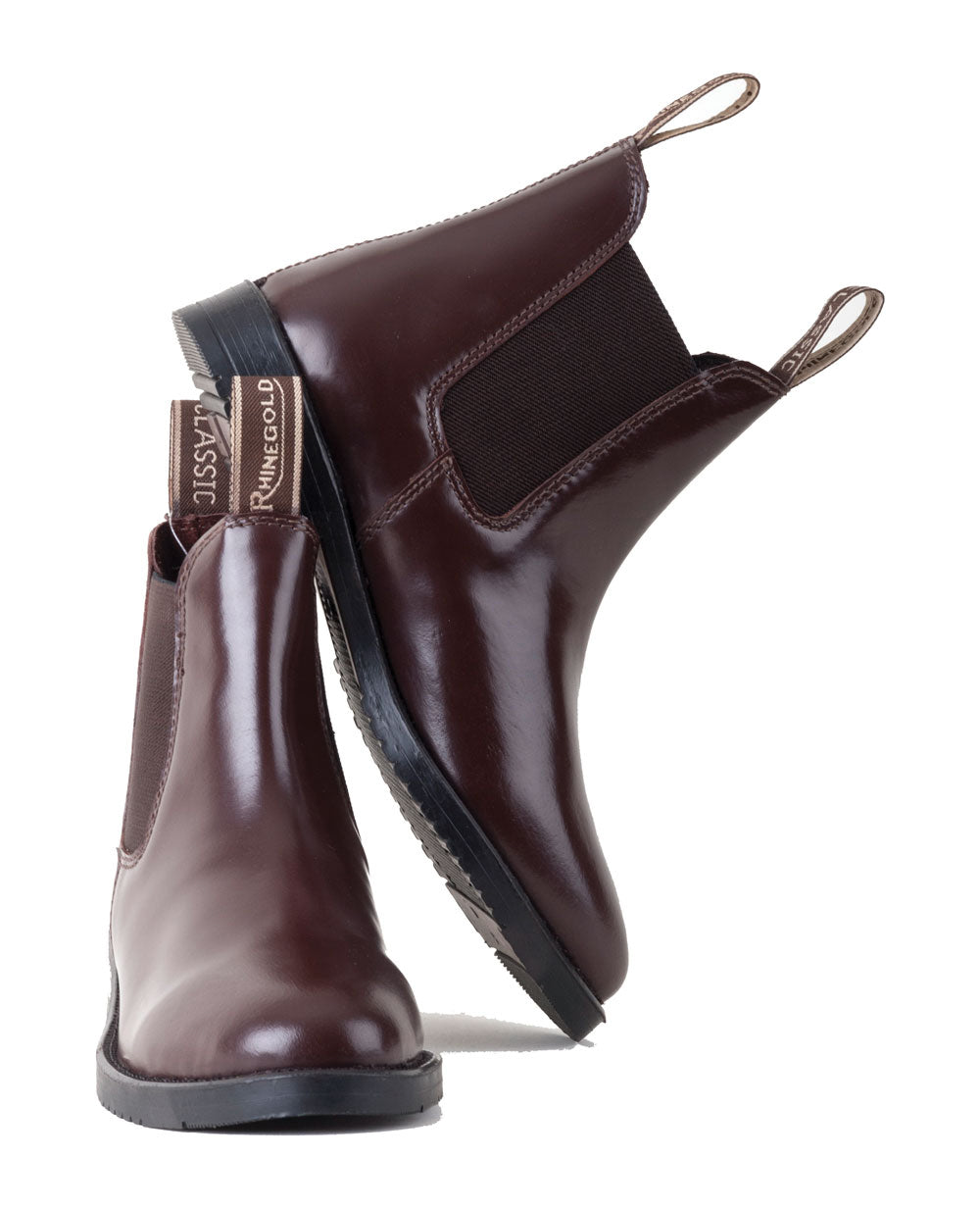 Rhinegold Childrens Classic Leather Jodhpur Boots