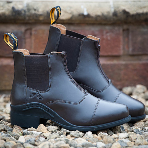 Elegance Leather Paddock Zip Boots