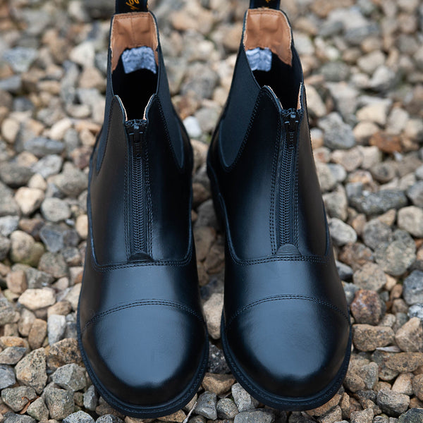 Elegance Leather Paddock Zip Boots